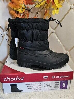 Chooka Black Insulated Womans Snow Boots